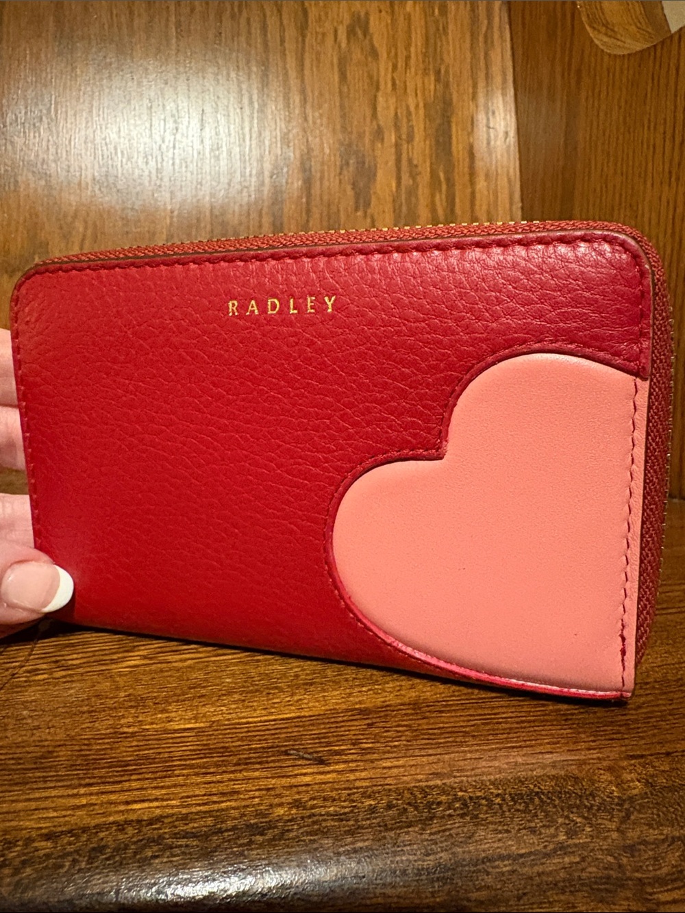 NWT-Radley London-SET-My Love❤️Heart🩷Med Zip Wallet & Sm Zip Coin Purse-Red-$176 - Picture 3 of 16